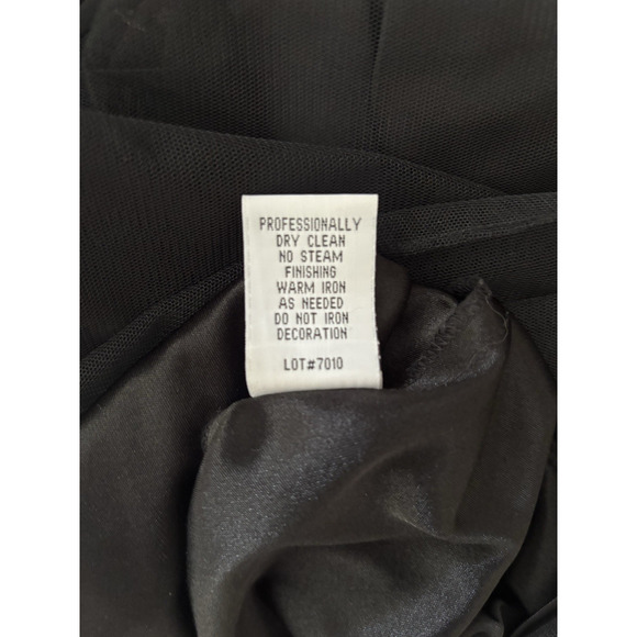 VTG R&M Richards Dress 8 Beaded Mesh Floral Black Boho Whimsical Goth Fairy Y2K - Picture 12 of 12